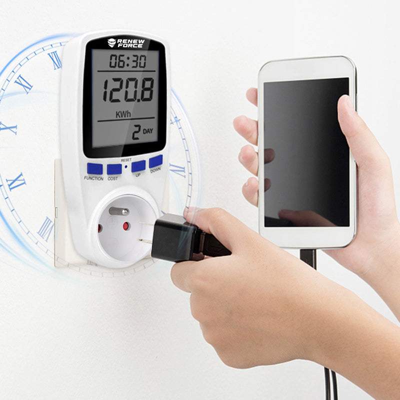 Gudrā kontaktligzda, enerģijas patēriņa mērītājs ar programmējamu laiku