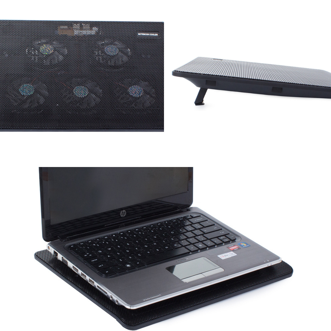 Klēpjdatora dzesētājs ar 5 ventilatoriem