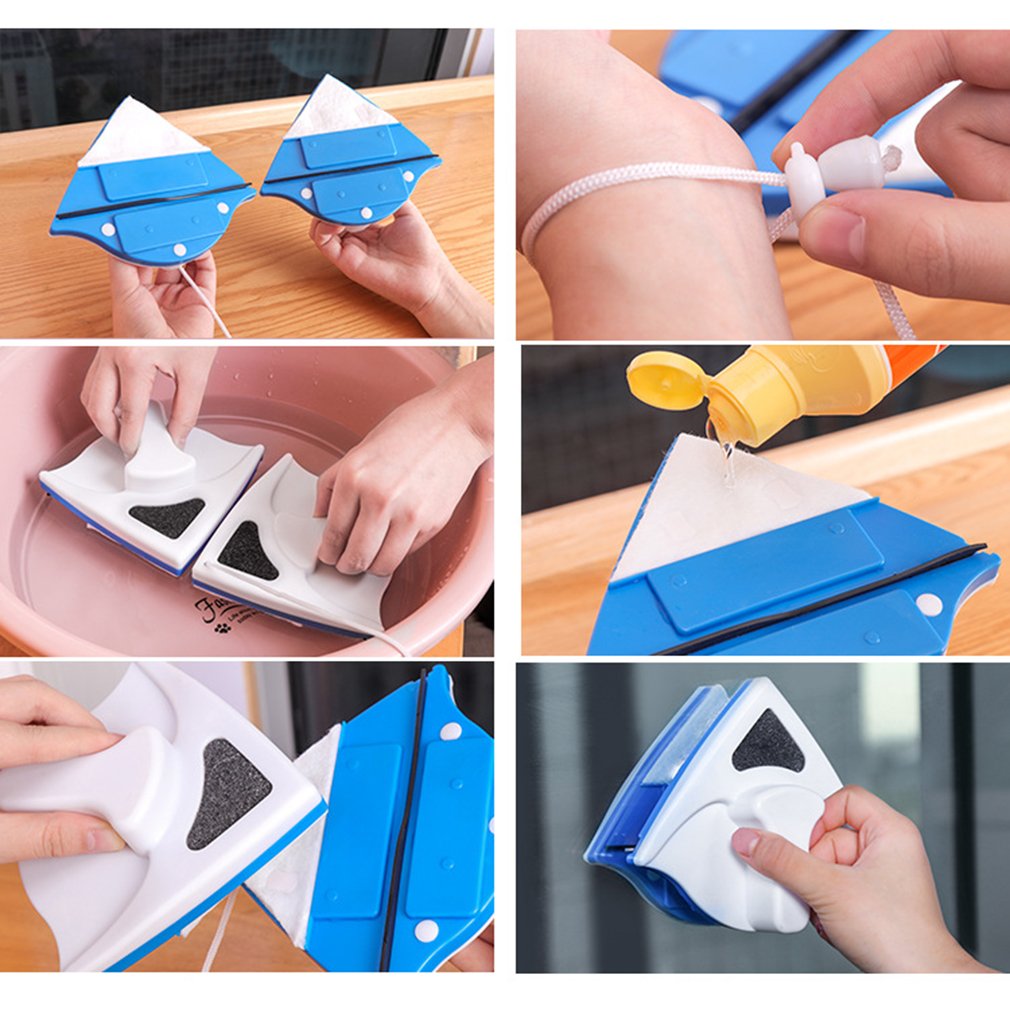 Logu tīrītājs magnetiskais - loga mazgāšanai abās pusēs