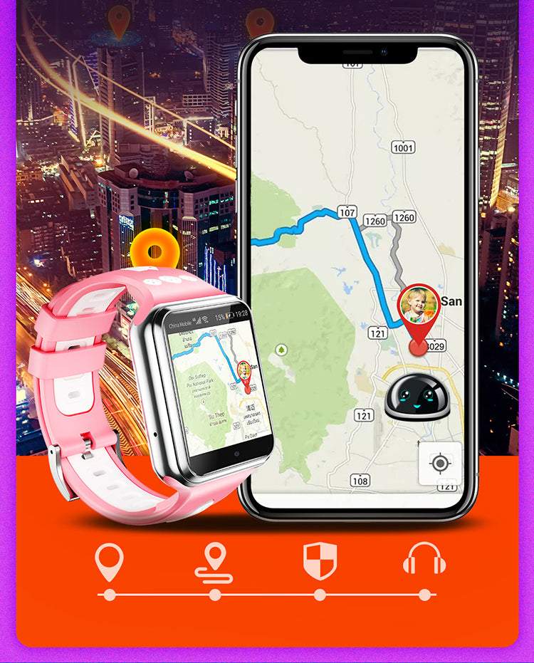 Viedpulkstenis bērniem ar kameru GPS WIFI 4G Nano SIM