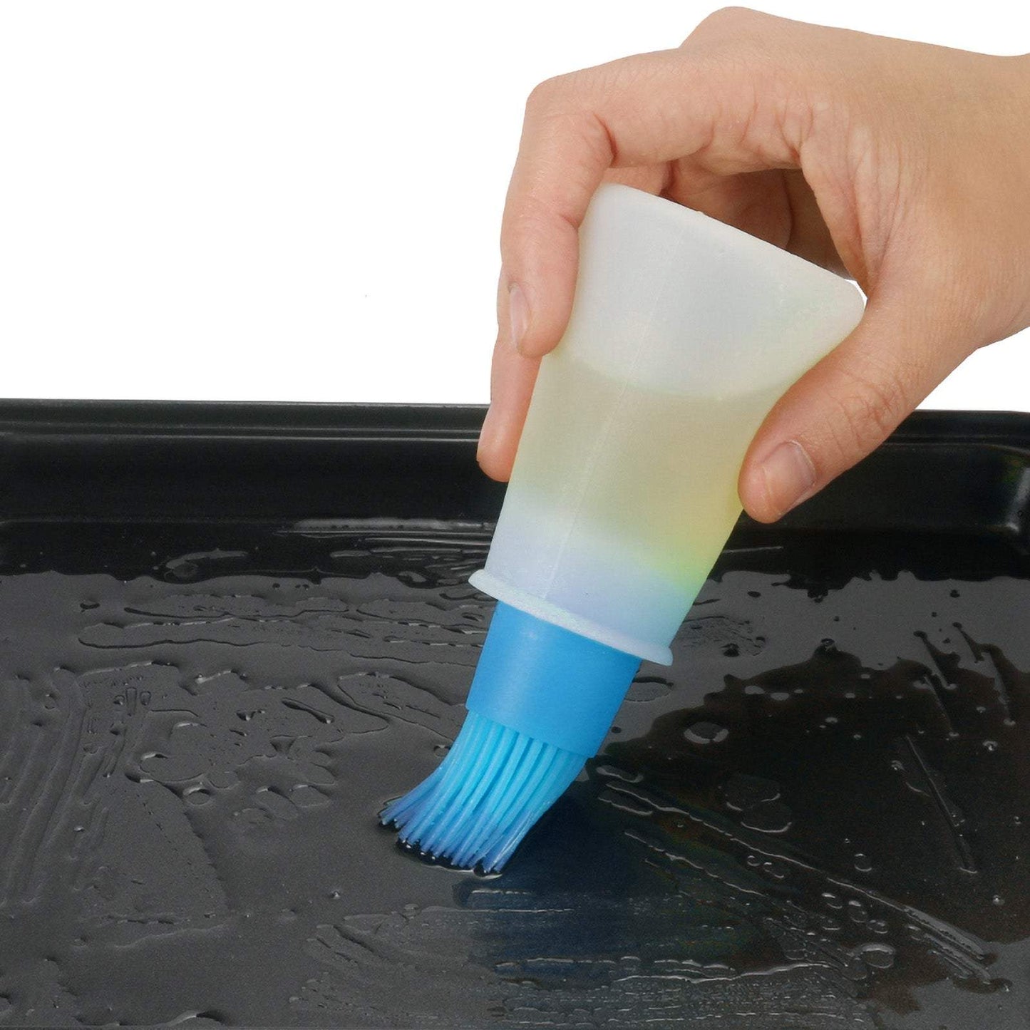 Silikona birstīte eļļas uzklājējs dozators dispenseris