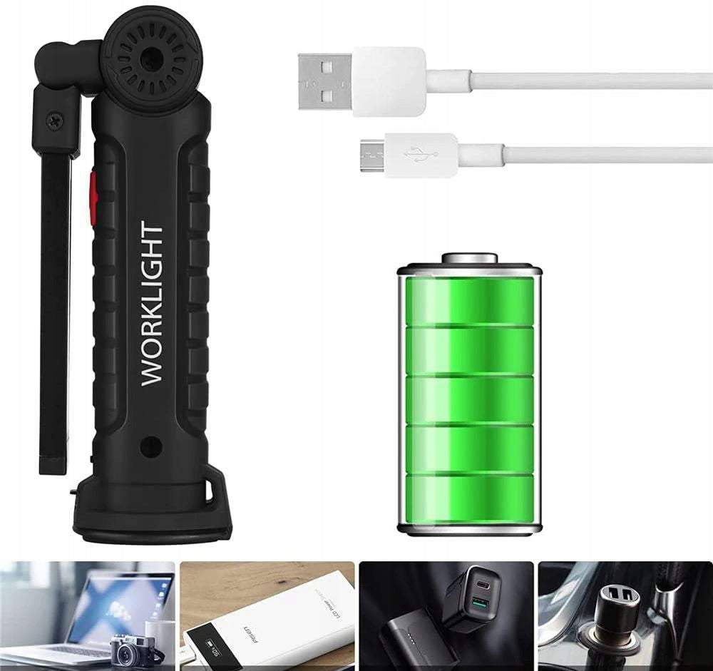 Salokamā lampa ar magnētu 200lm IP65