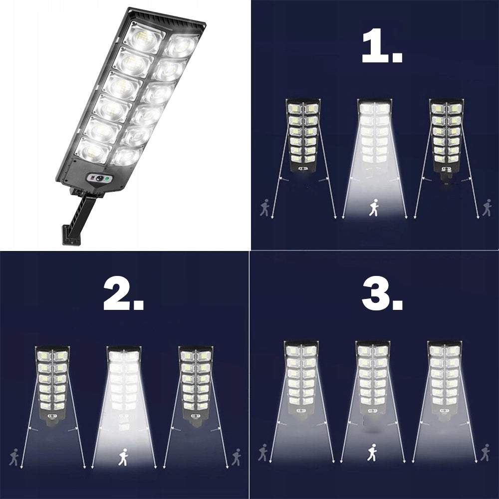 Āra lampa ar saules paneli 504 LED