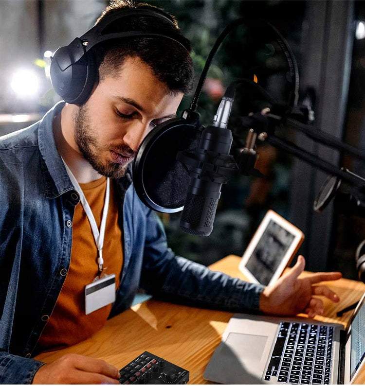 Mikrofons ar Pop filtru un USB kabeli