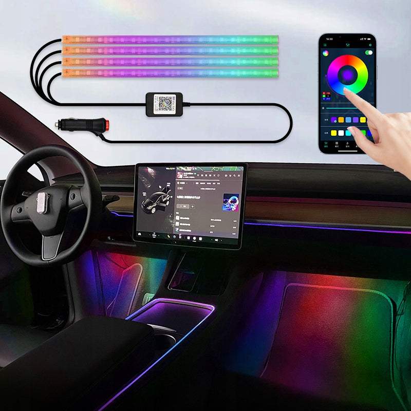 Auto RGB lentes ar tālvadības pulti