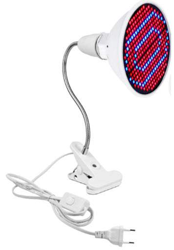 Lampa augiem sarkan zila 200 LED 20W