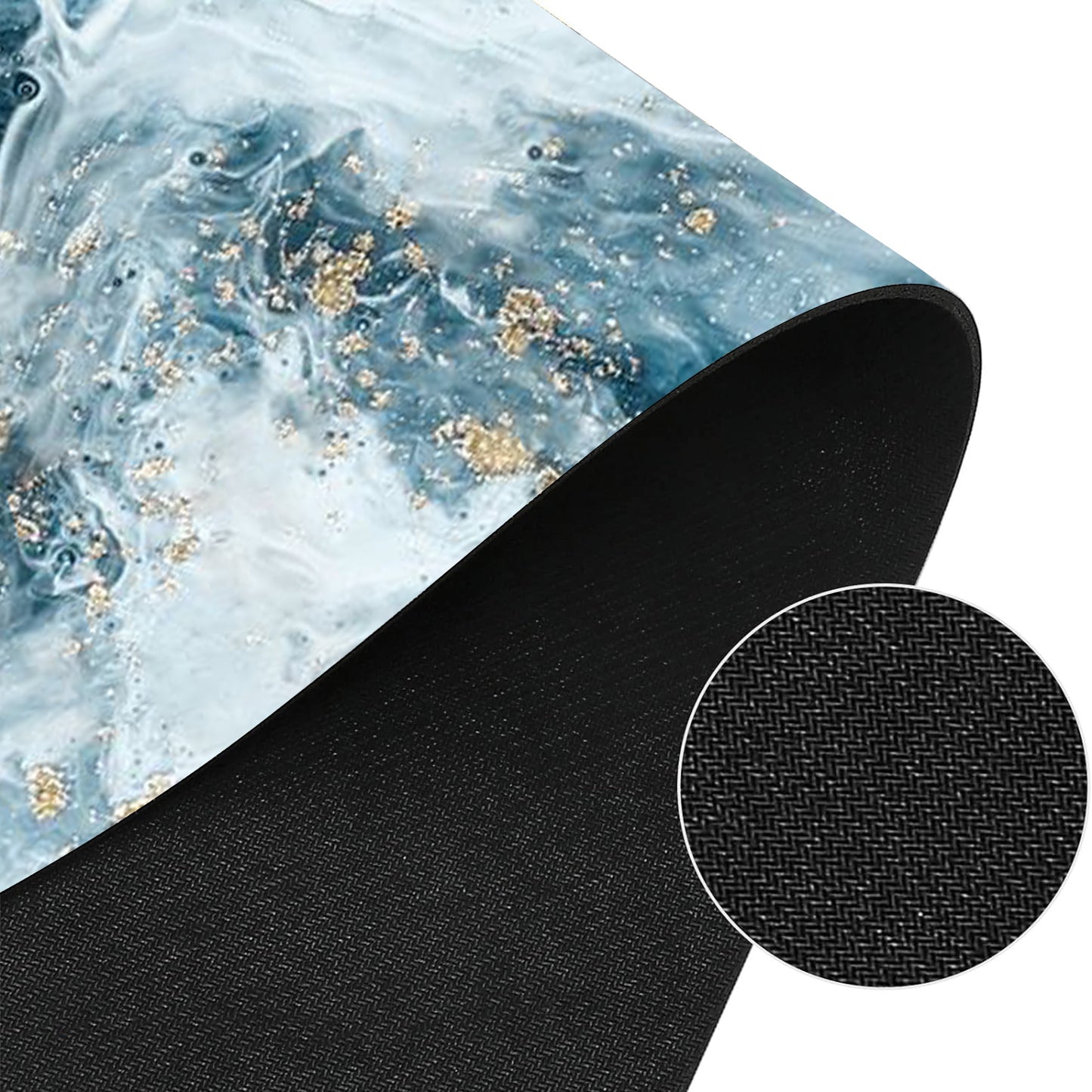 Zila marmora vannas istabas paklājs