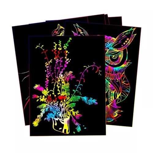 Noskrāpējamu lokšņu komplekts + koka irbulis