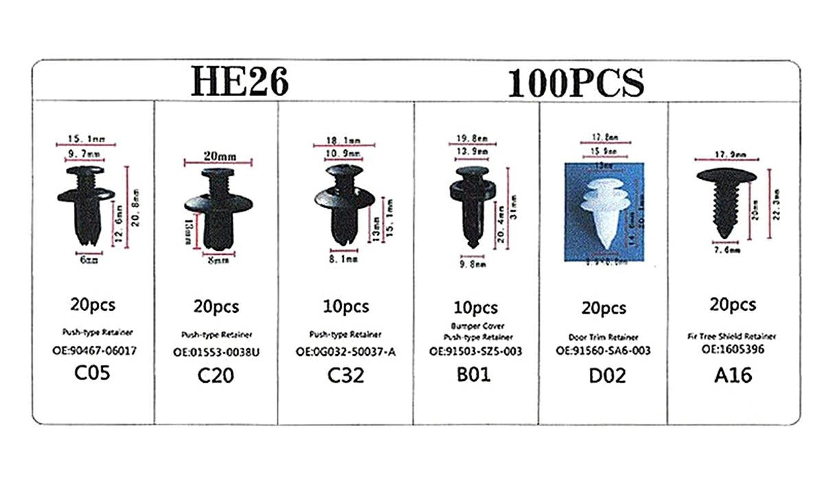 Auto klipu komplekts