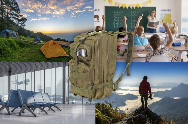 XL militārā mugursoma, zaļa