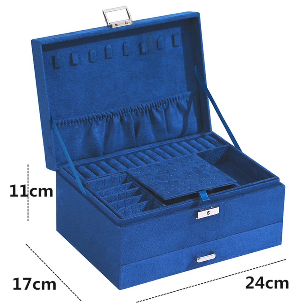 Juvelierizstrādājumu kastīte Onyx01 zila