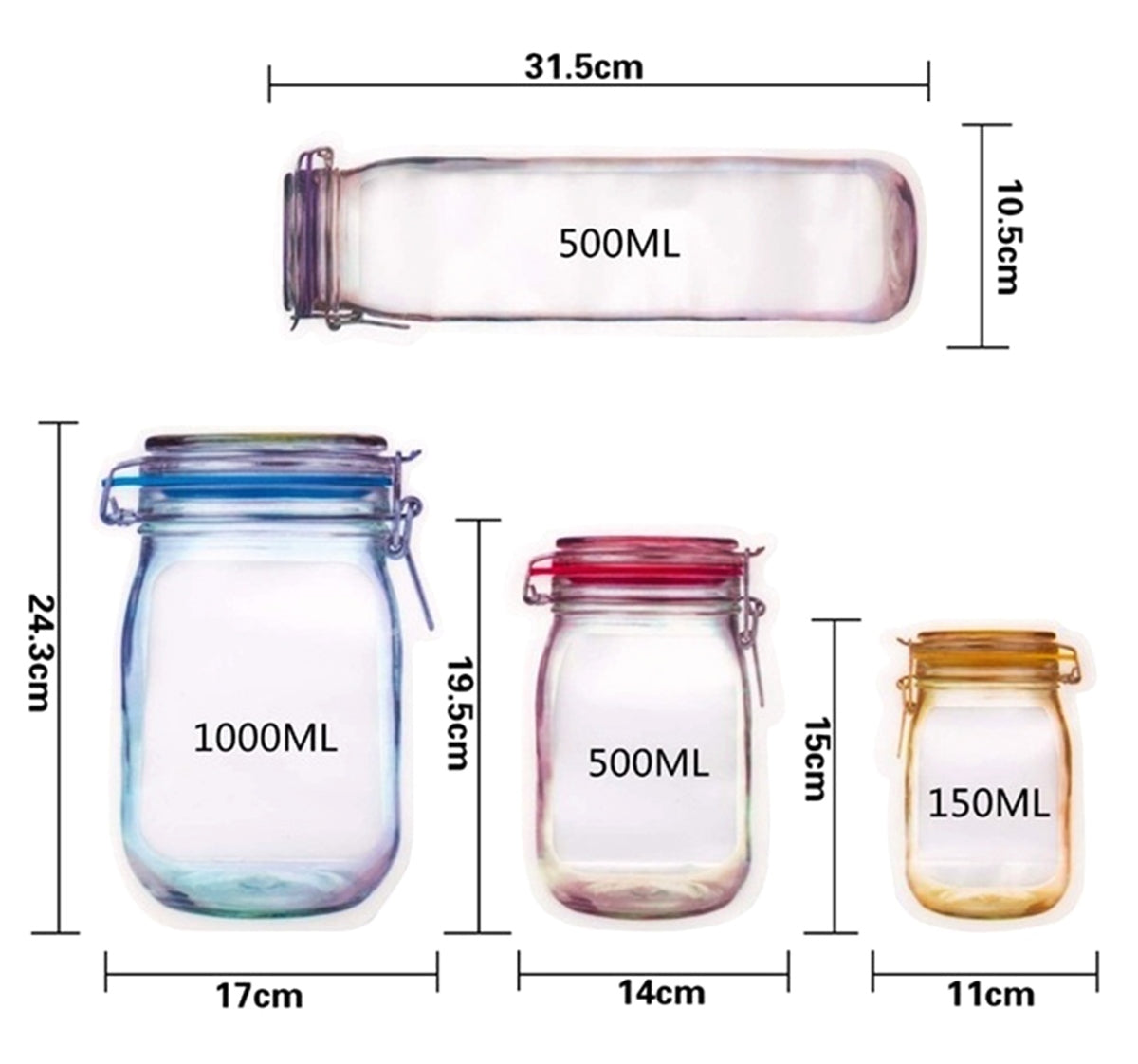 Maisiņi ēdiena uzglabāšanai