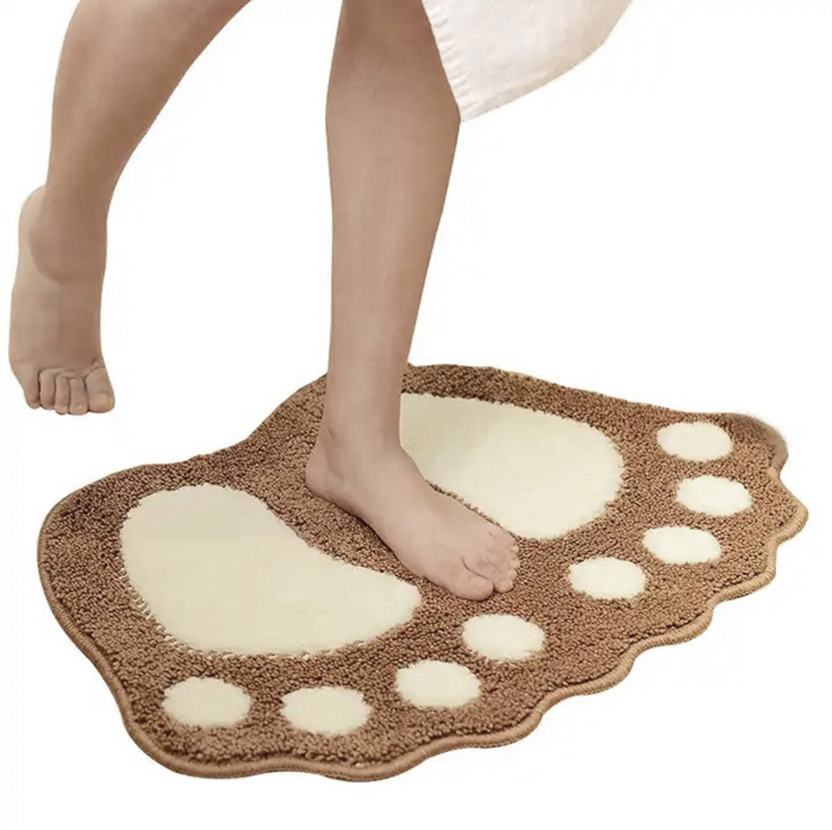 Brūns vannas istabas paklājs