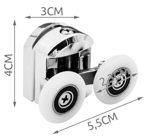 Riteņi dušas kabīnei