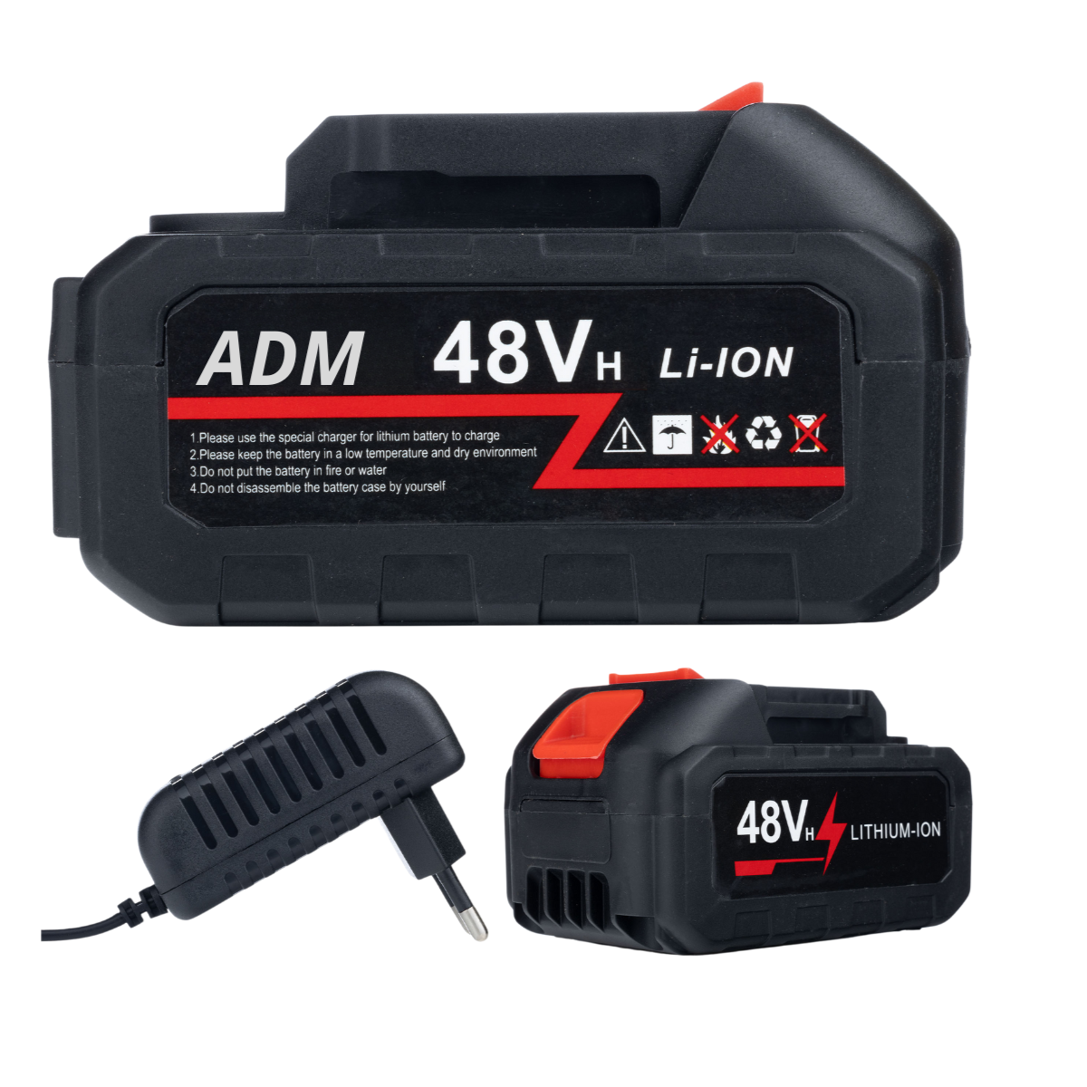 Bezvada elektriskais pūtējs ar divām 48V baterijām