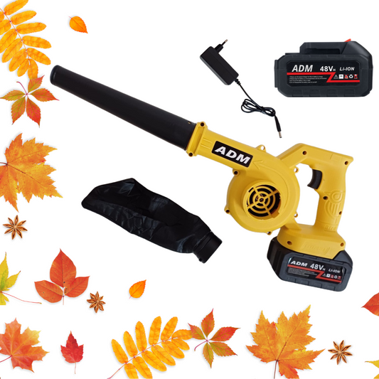 Bezvada elektriskais pūtējs ar divām 48V baterijām