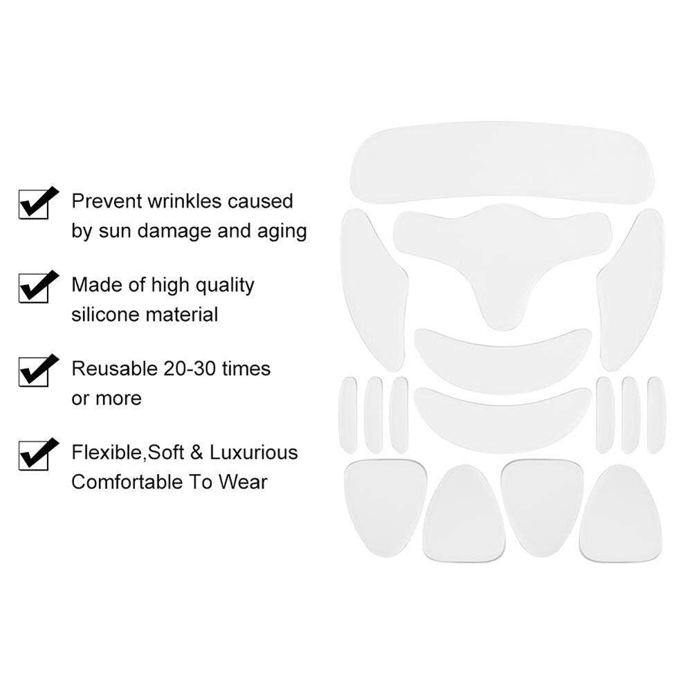 Patči spilventiņi ādai ap acīm un sejai atkārtoti lietojami 16gab.