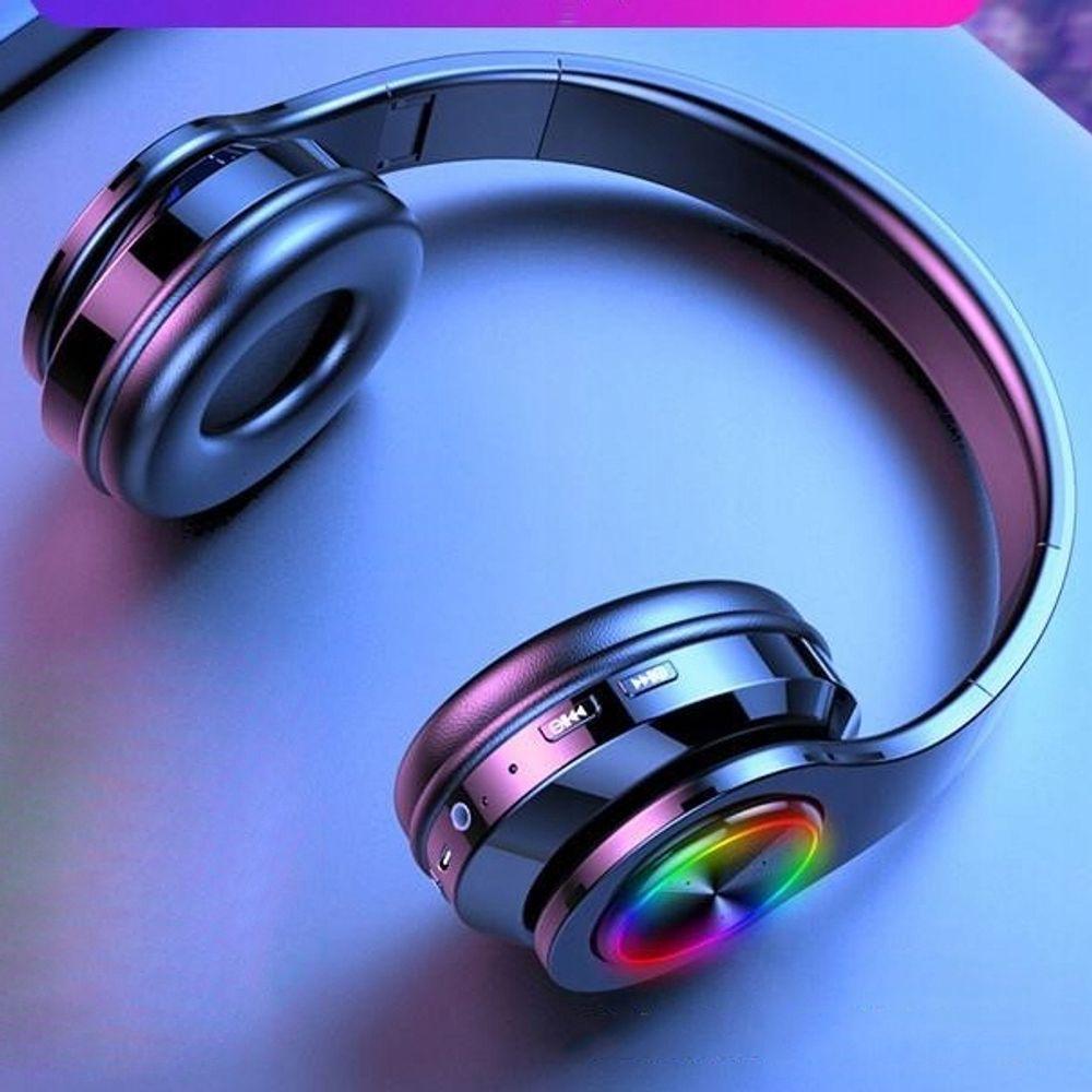 Bezvadu Bluetooth austiņas ar RGB LED apgaismojumu