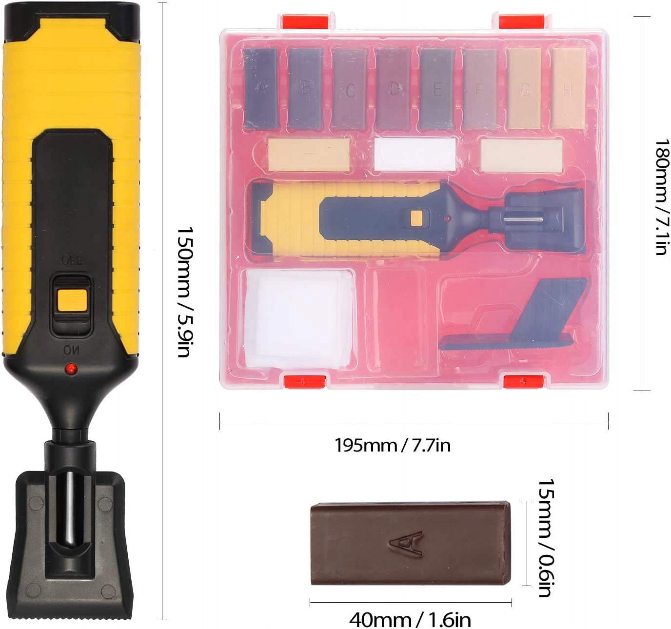 Vaska paneļu remonta komplekts 11 krāsas