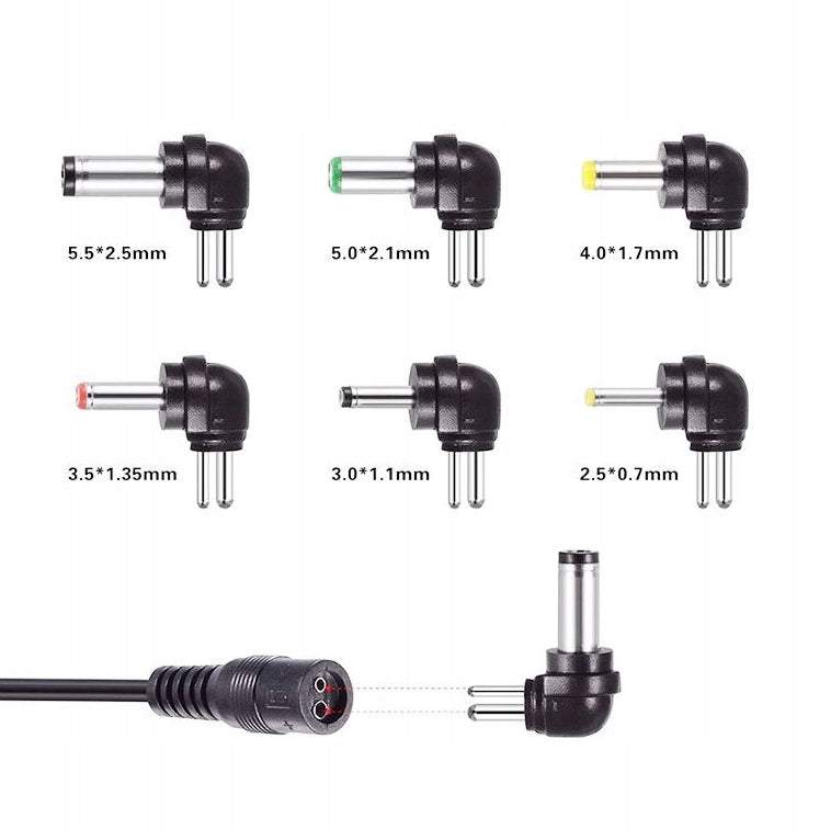 Universāls maiņstrāvas adapteris ar 6 maināmie uzgaļiem