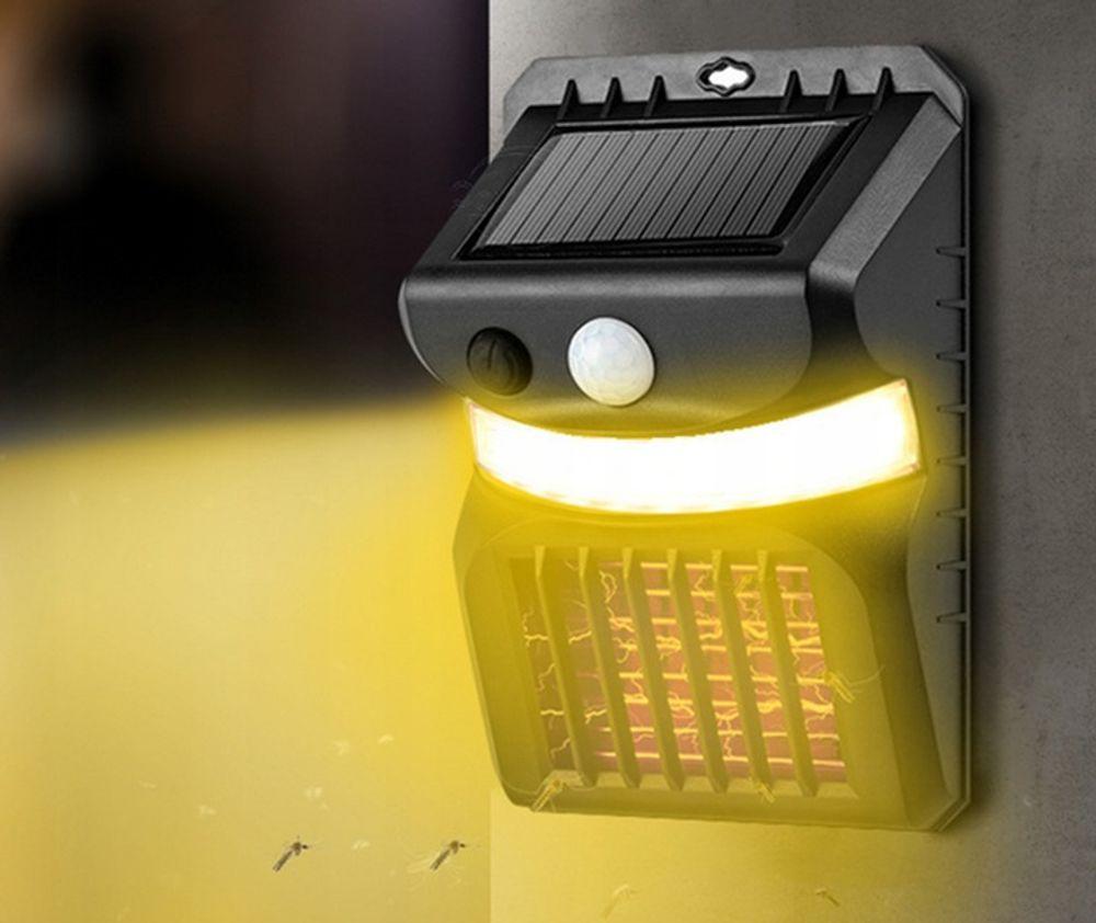 Ārā lampa ar UV anti-moskītu lampu un saules paneli