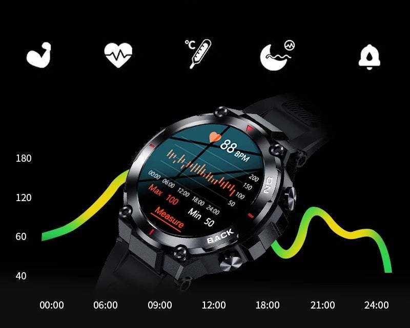 Smartwatch GPS - sporta ūdensizturīgs viedpulkstenis