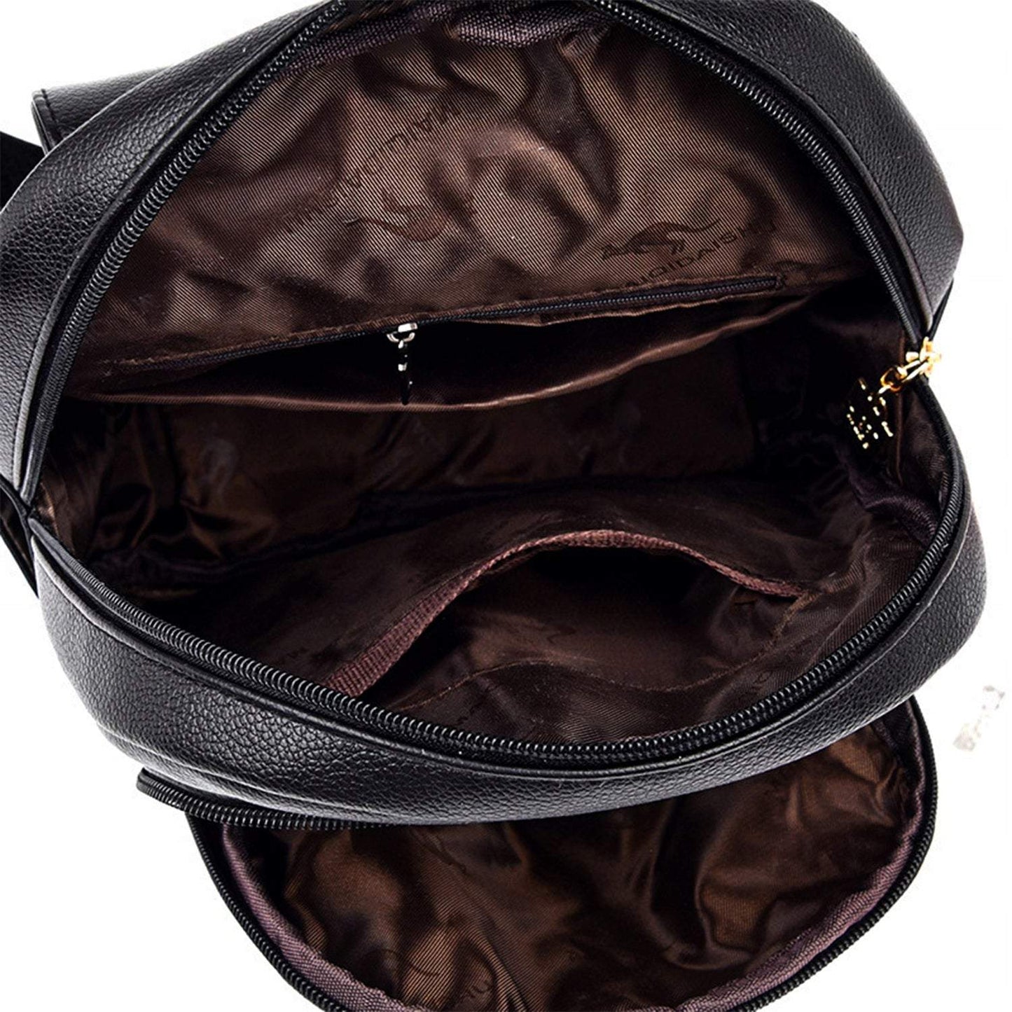 Sieviešu mugursoma ar zelta krāsas detaļām