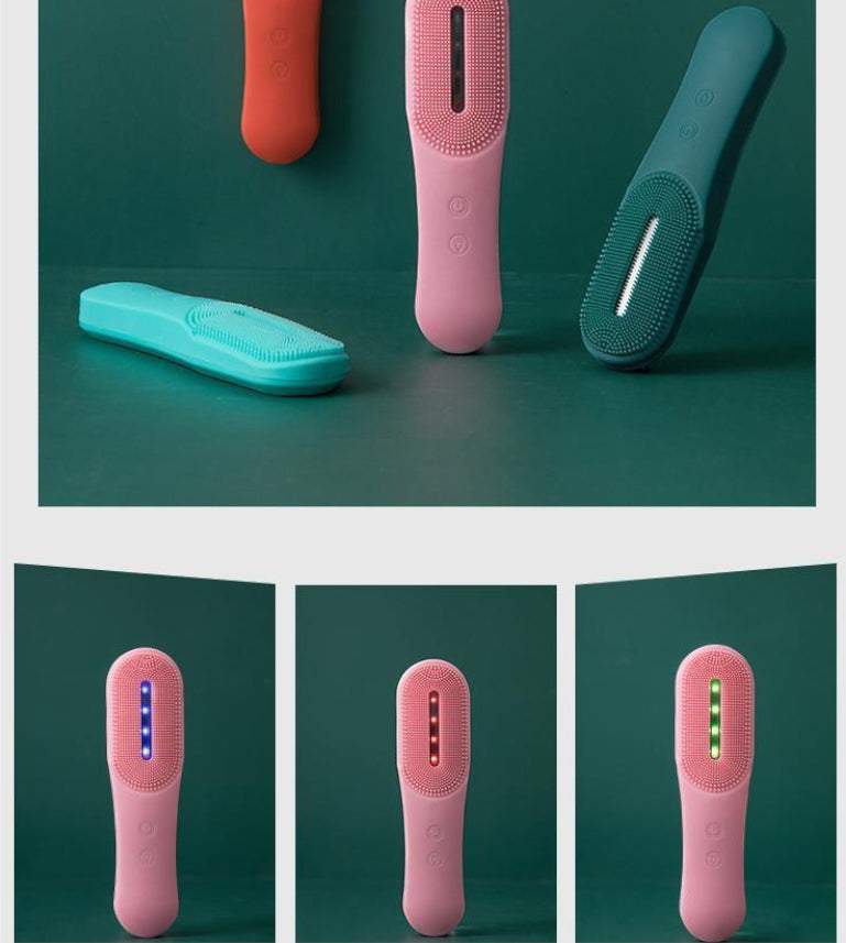 Elektriskā sejas tīrīšanas birstīte ar LED fotoniem