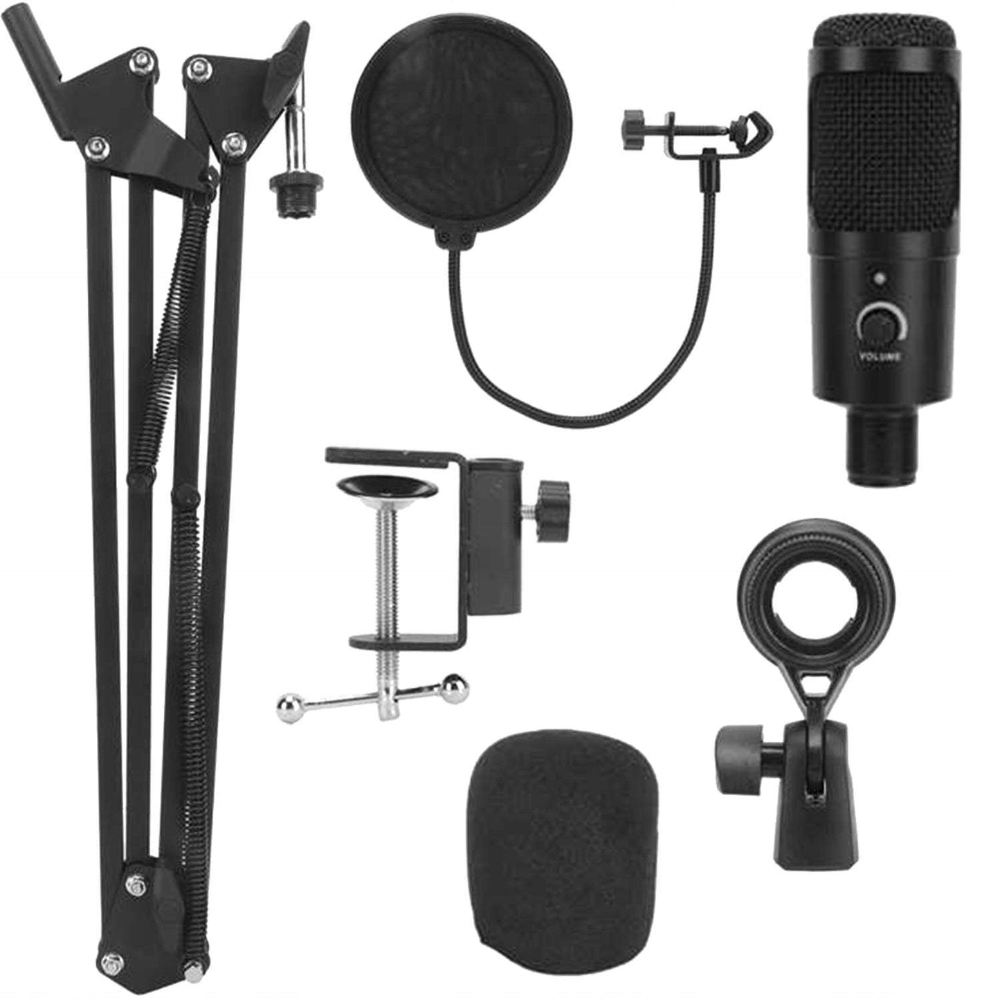 Mikrofons ar Pop filtru un USB kabeli