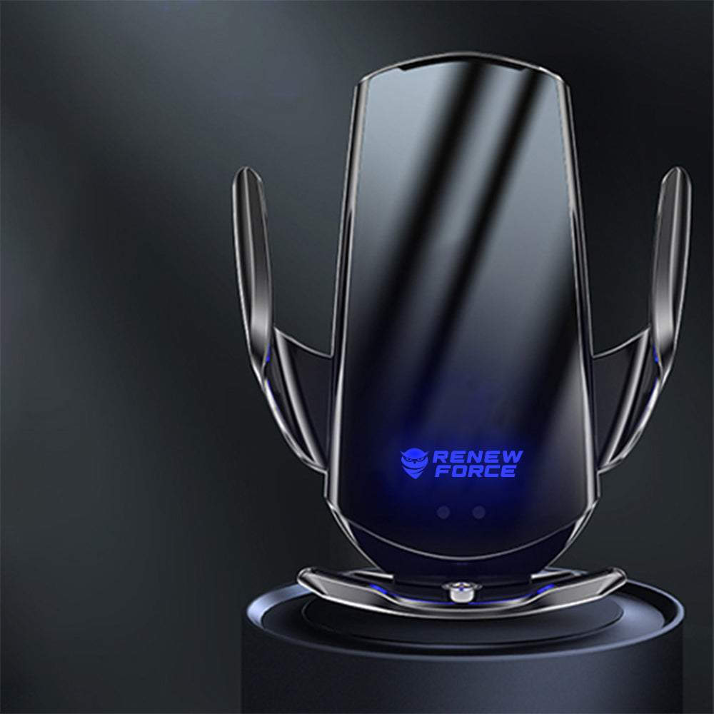 Bezvadu telefona lādētājs ar telefona turētāju automašīnai