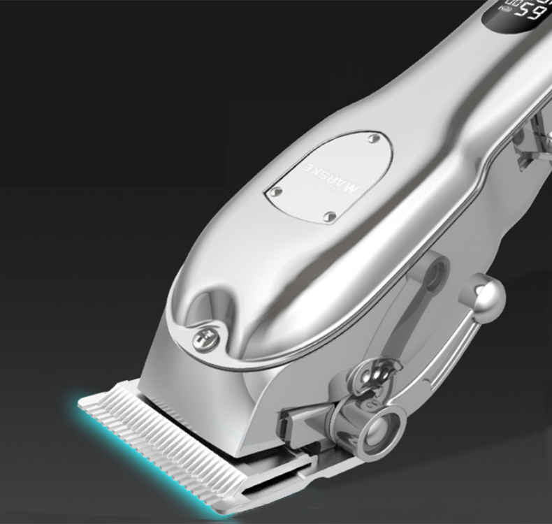 Profesionālais elektriskais bezvadu matu trimmeris ar LCD displeju + piederumi