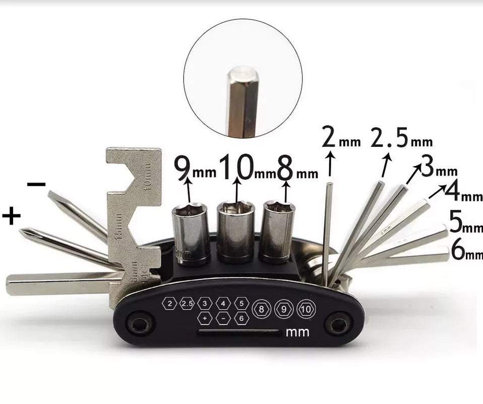 Velosipēda atslēgu komplekts 16in1