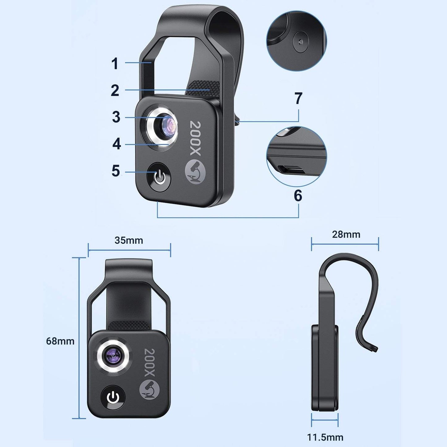 Digitālais mikroskops telefonam