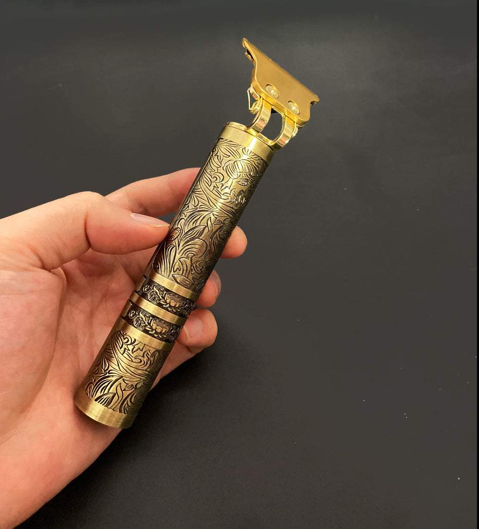 Matu un bārdas trimmeris Vintage, bezvadu griežamā skūšanās mašīna ar akumulatoru un ekrānu