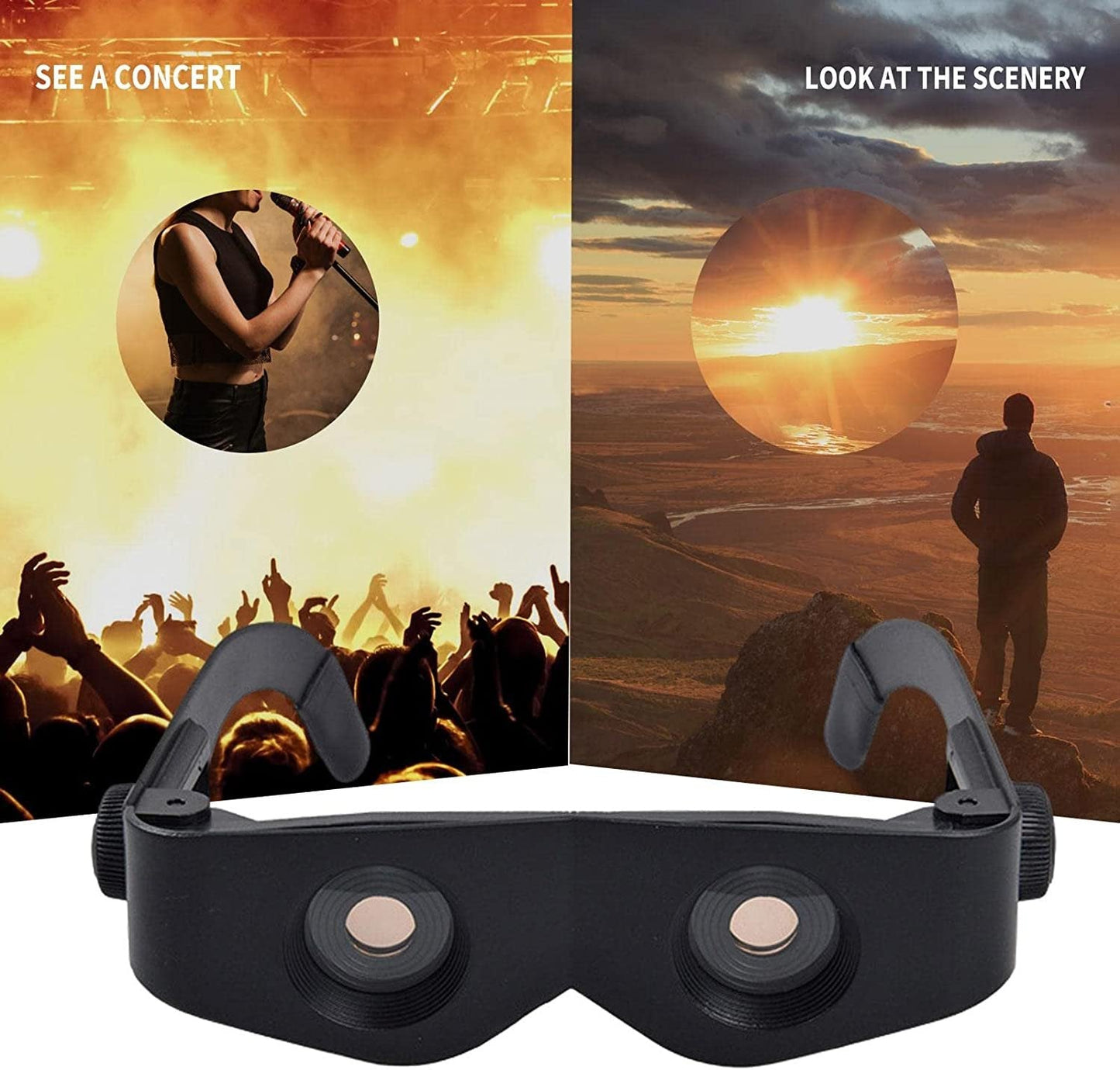 Brilles ar palielinošiem stiklim 4x palielināšana