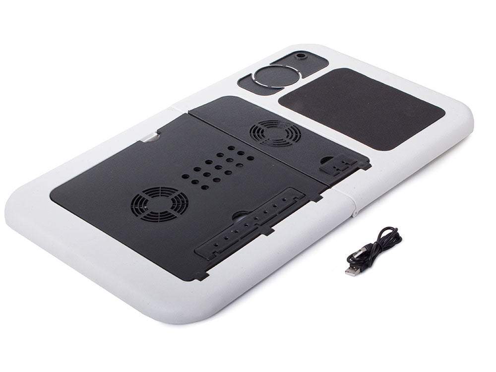 Regulējams galds datoram ar ventilatoriem