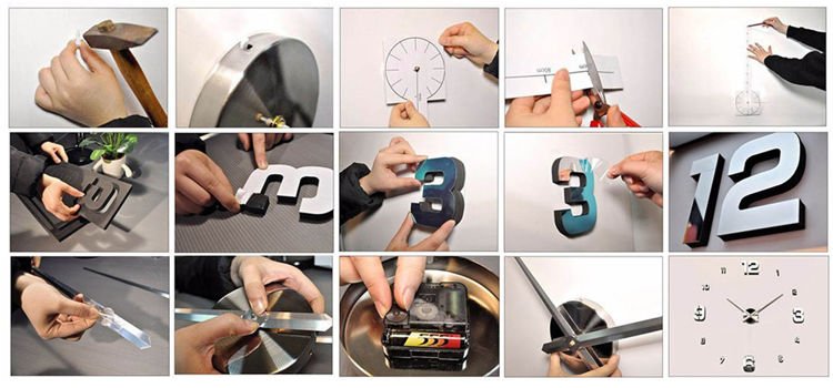 DIY sienas pulkstenis