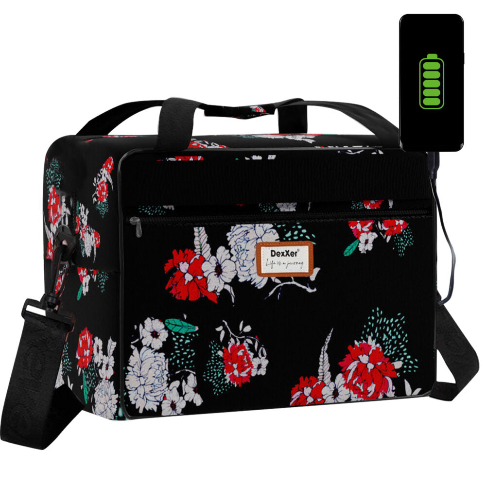 Pink-Flow ceļojumu soma Rozā ziedi