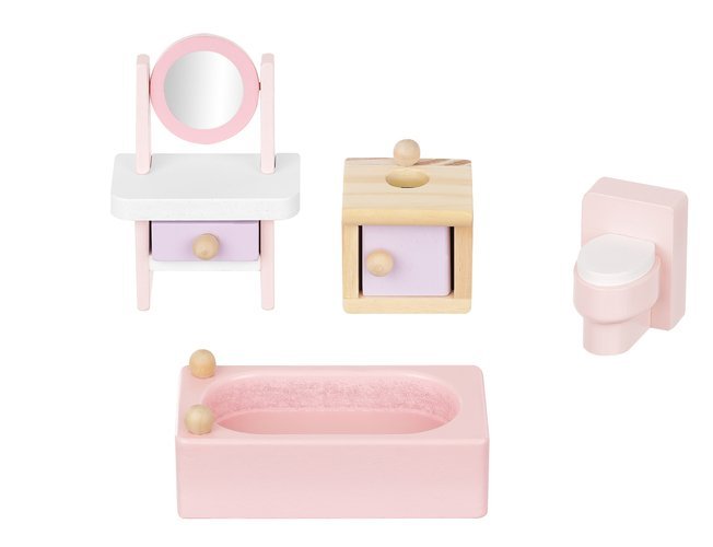 Koka mēbeļu komplekts lellēm