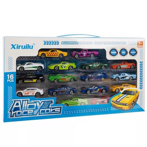 Krāsainu automašīnu komplekts 1: 64 - 16 gab
