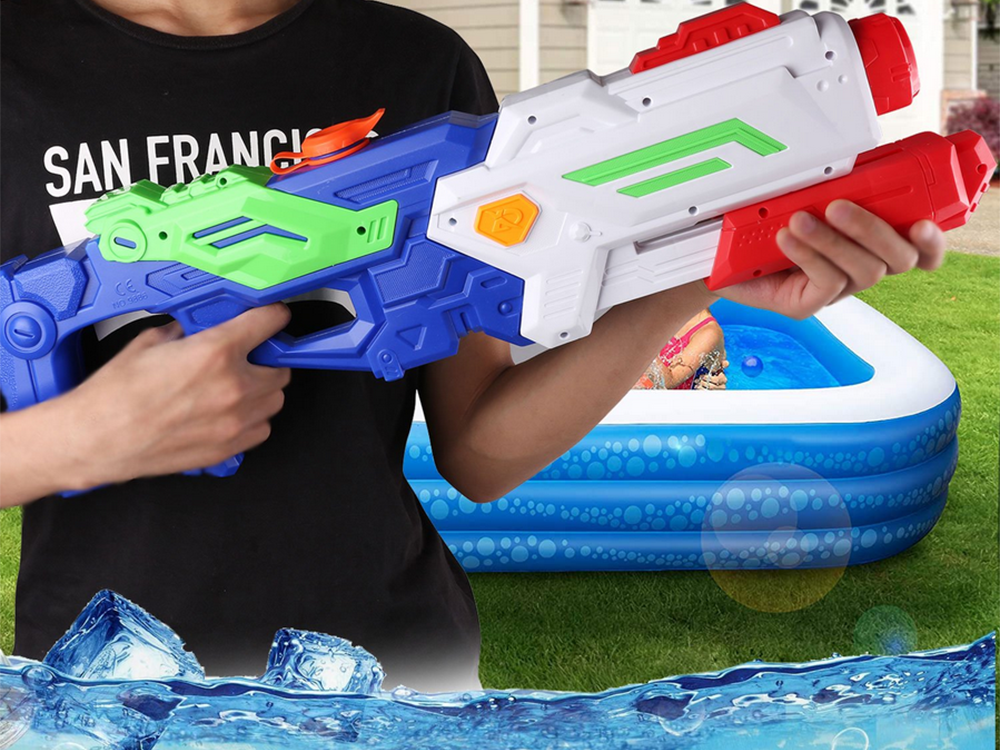 Ūdens pistole, šautene, šaujamieroči, ūdens pistole, liels metējs, bērniem, pumpis