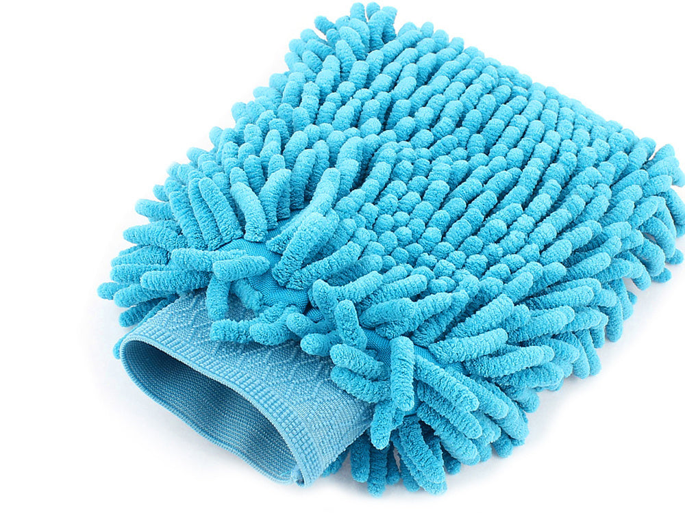 Mikrošķiedras auduma cimds automazgātavas tīrīšanai uz rokas