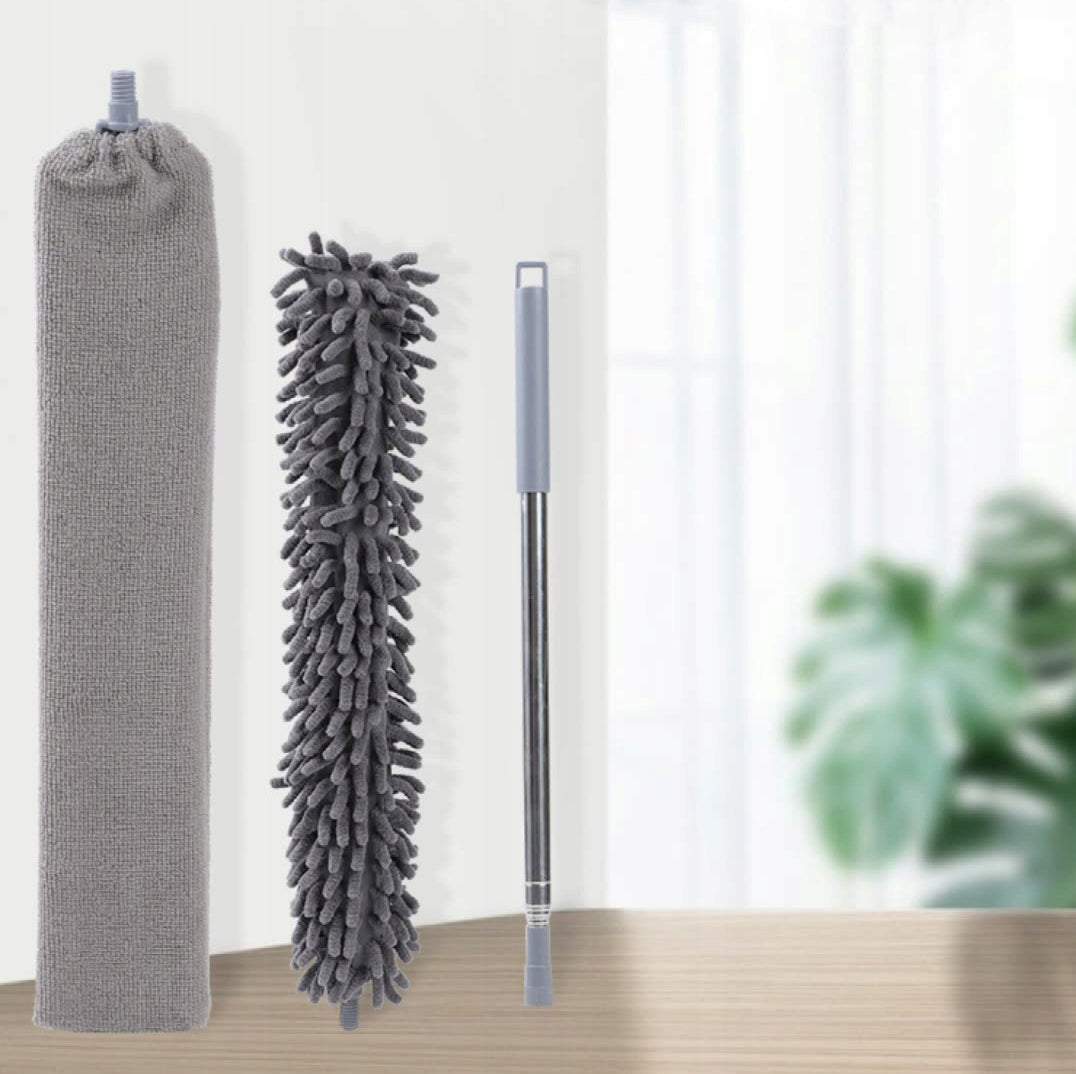 Teleskopiskā putekļu slota ar 3 uzgaļiem