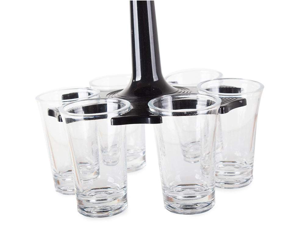 Alkoholisko dzērienu dozators ar 6 glāzēm