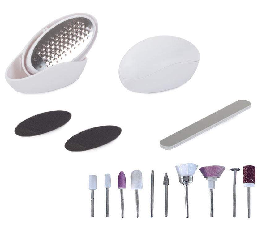 Manikīra un pedikīra komplekts (nagu vīle, pēdu vīle, nagu frēze)