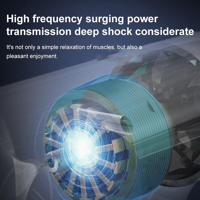 Kompakta masāžas trieciena pistole, muskuļu masieris ar 4 uzgaļiem bezvadu