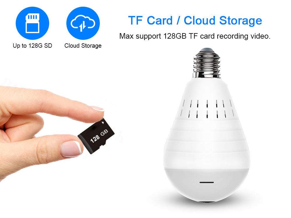 Spuldze ar 360 kameru