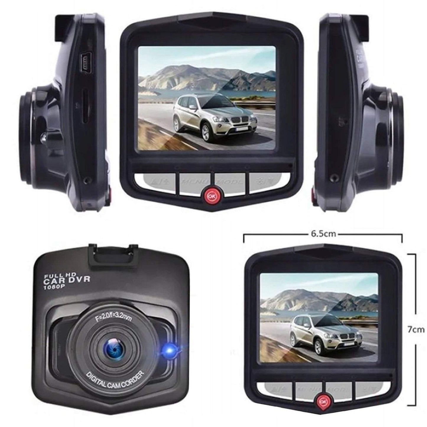 Automašīnas kamera Full HD ar atpakaļskata kameru