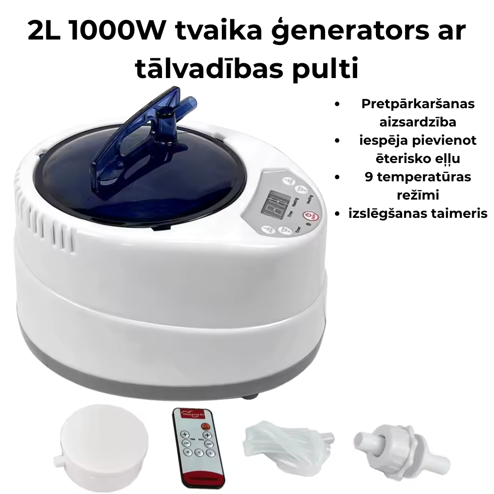 Sauna — tvaika pirts portatīvā mājas SPA, 1000W 2L ģenerators ar tālvadības pulti, StoreXO