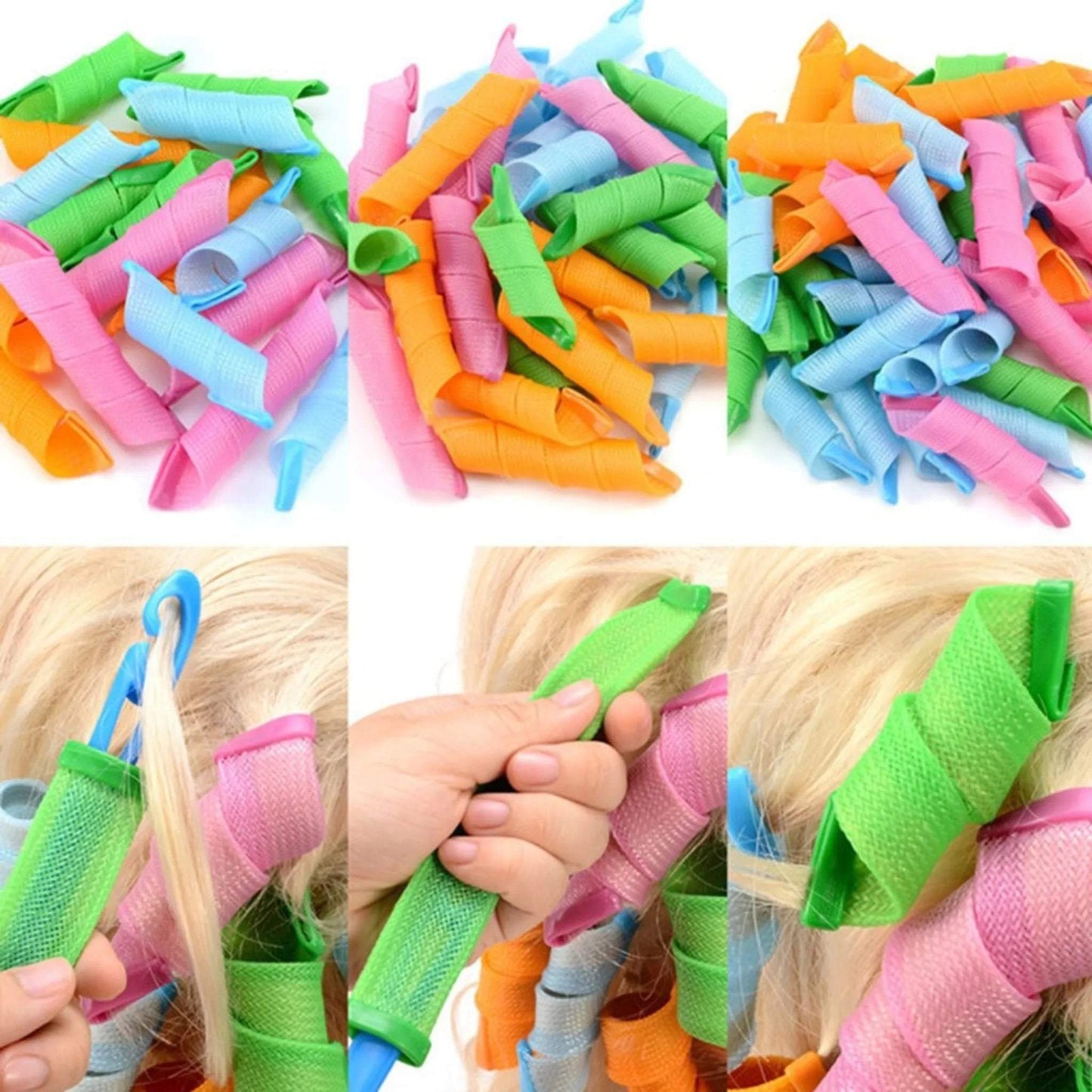 Matu ruļļi, matu veidošanas ruļļi elastīgie, bez karstuma